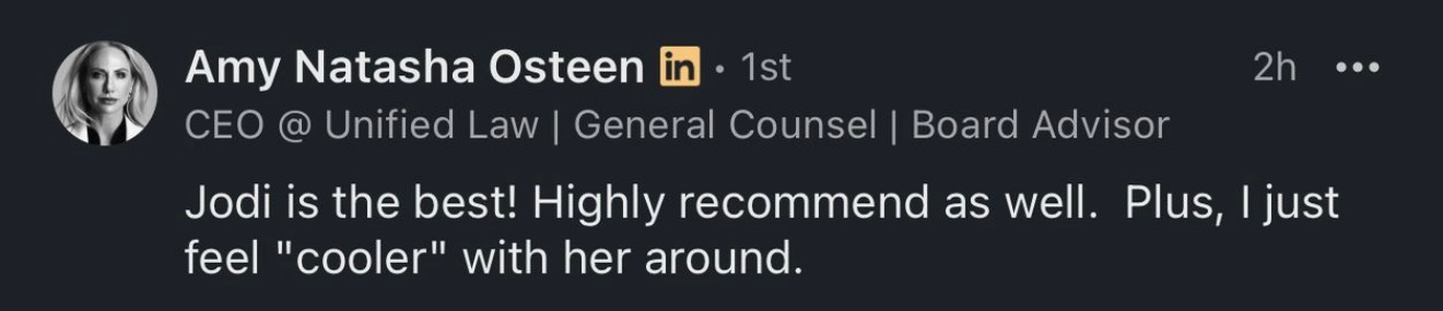 Testimonial from Amy Osteen