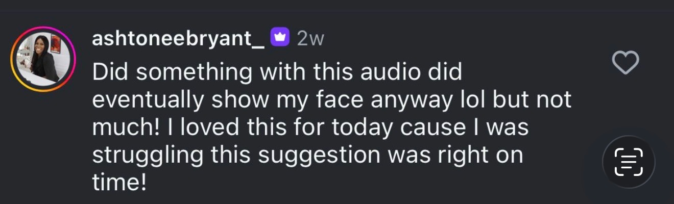 Client testimonial