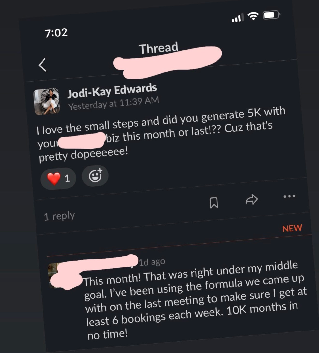 Client testimonial