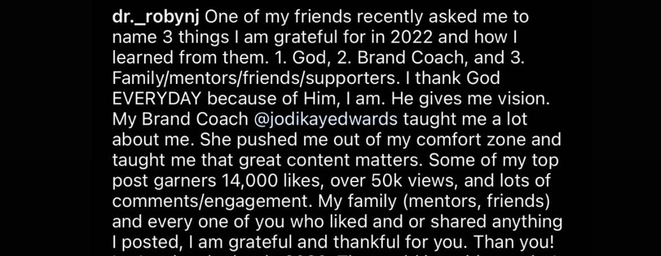 Client testimonial